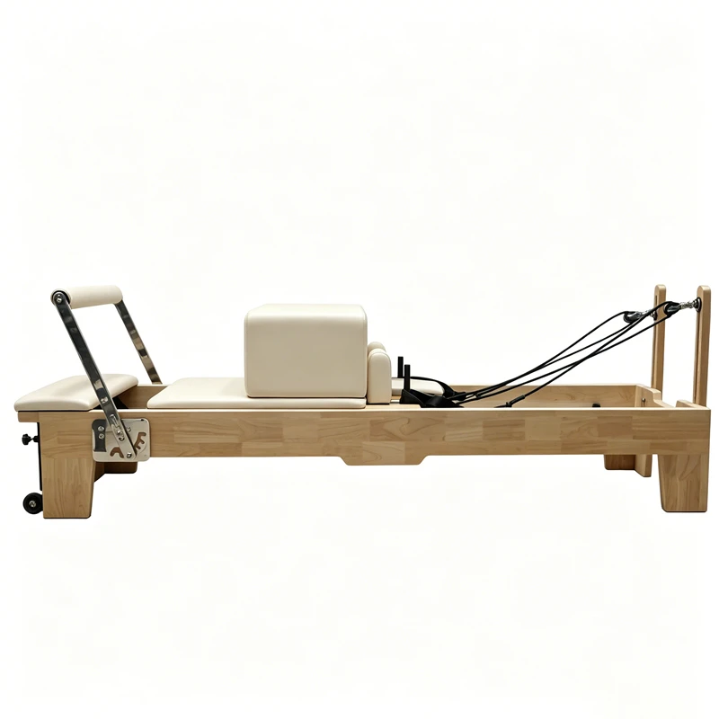 MJD-M101A Oak Wood Pilates Reformer with Wood Leg