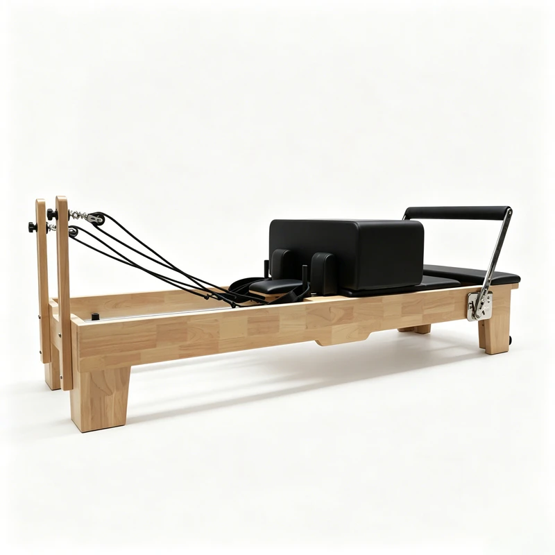 MJD-M101A Oak Wood Pilates Reformer with Wood Leg