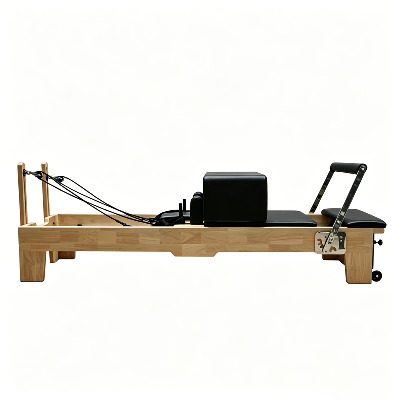 MJD-M101A Oak Wood Pilates Reformer with Wood Leg