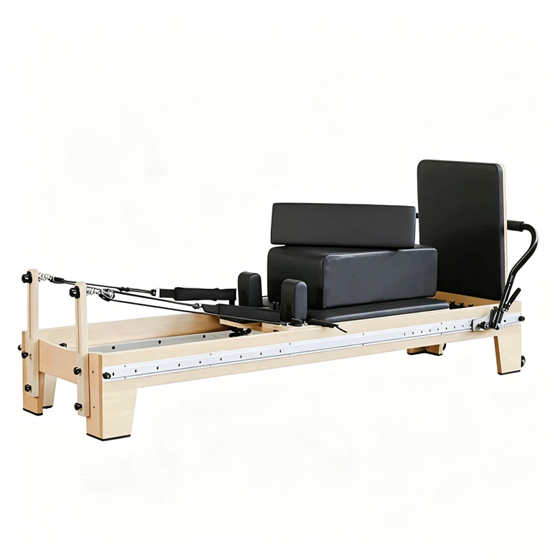 MJD-W46A Adjustable Maple Wood Pilates Reformer with Full Track