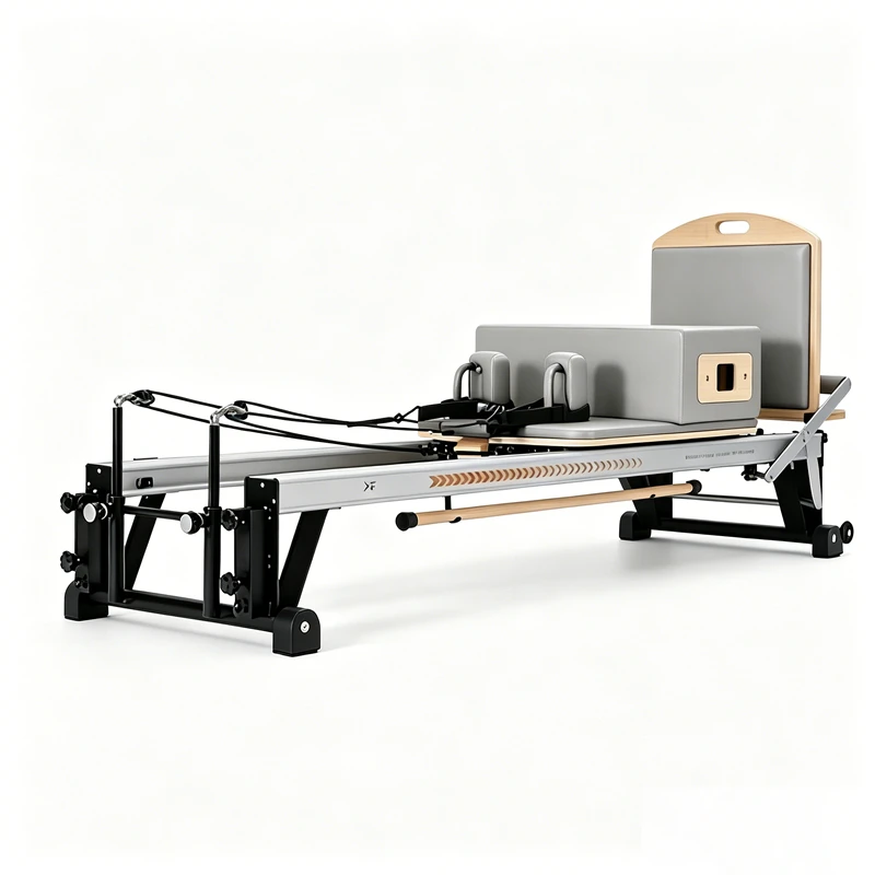MJD-W44 Aluminum Pilates Reformer with Metal Support Frame