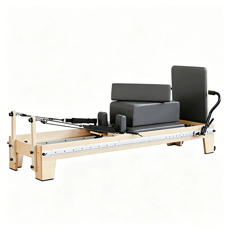 MJD-W46A Adjustable Maple Wood Pilates Reformer with Full Track
