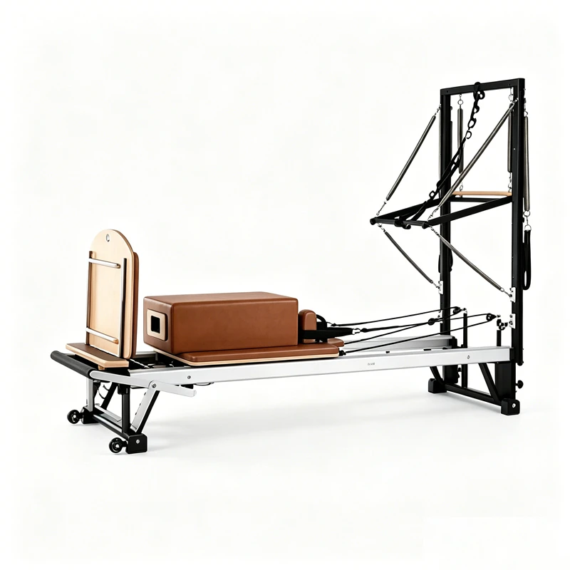 MJD-W47 Merrithew Aluminum Pilates Reformer with Half Tower Adjustable Springs