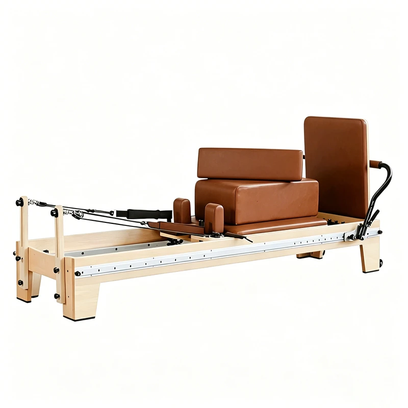 MJD-W46A Adjustable Maple Wood Pilates Reformer with Full Track