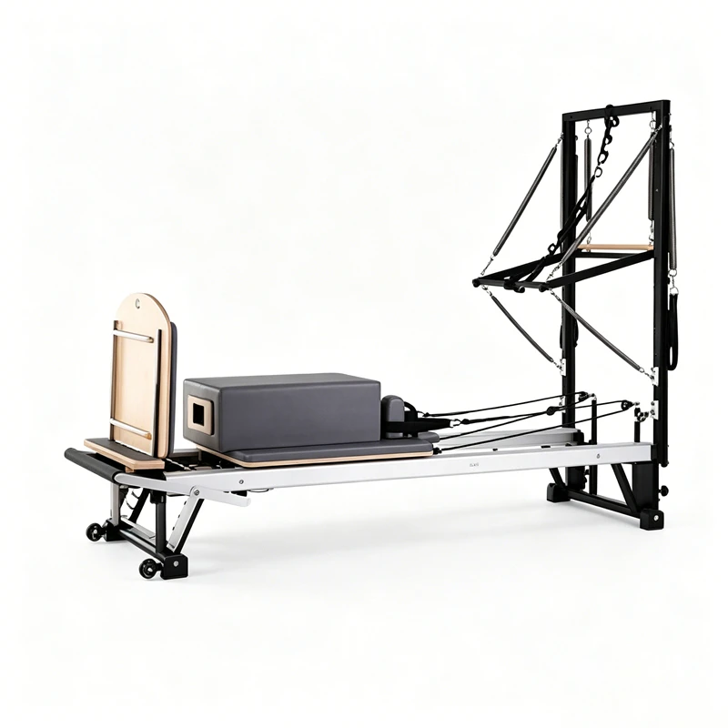 MJD-W47 Merrithew Aluminum Pilates Reformer with Half Tower Adjustable Springs