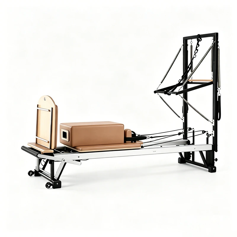 MJD-W47 Merrithew Aluminum Pilates Reformer with Half Tower Adjustable Springs