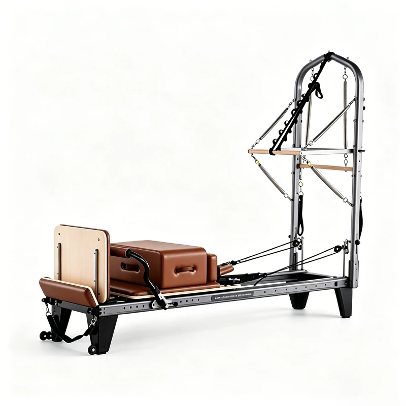 MJD-W45 Aluminum Pilates Reformer with Half Tower Full-track