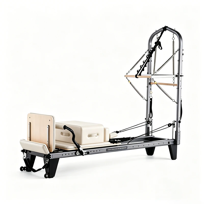 MJD-W45 Aluminum Pilates Reformer with Half Tower Full-track