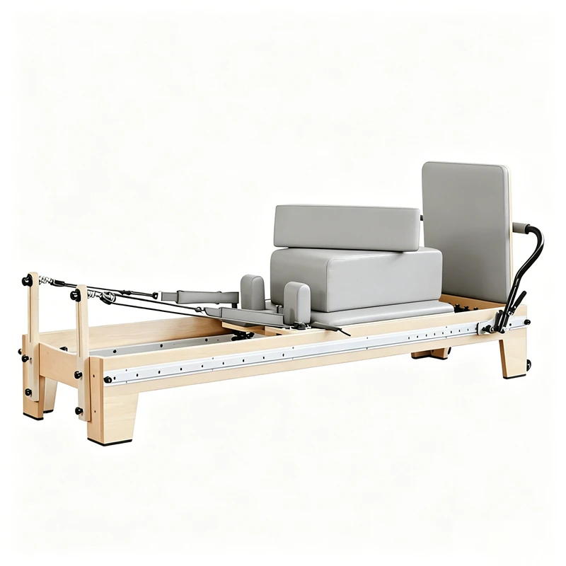 MJD-W46A Adjustable Maple Wood Pilates Reformer with Full Track