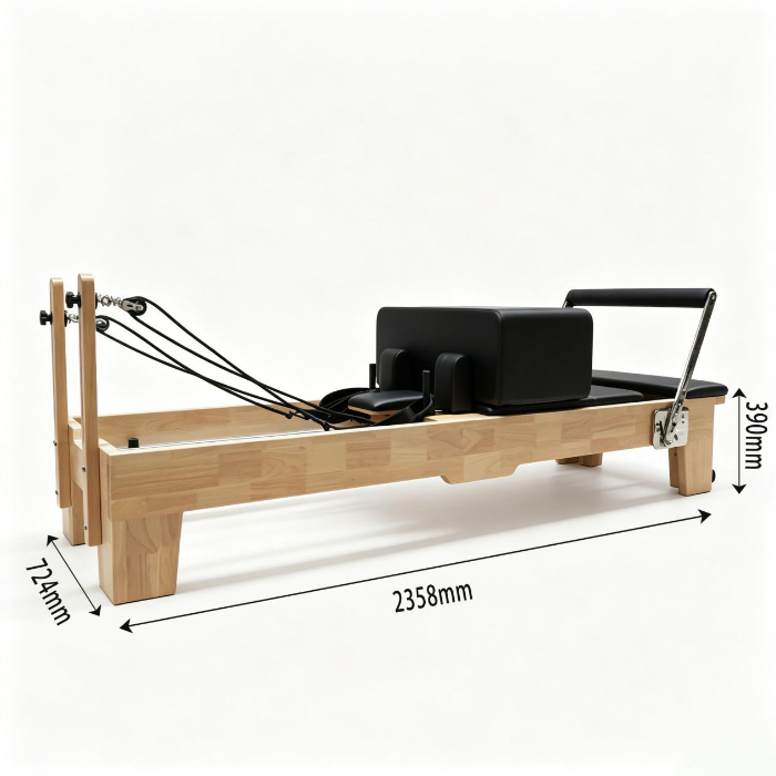 MJD-M101A Oak Wood Pilates Reformer with Wood Leg