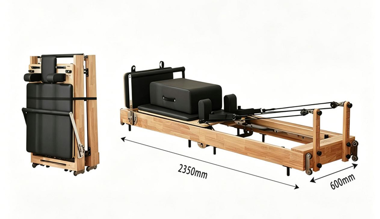 MJD-W38A Foldable Pilates Reformer Sturdy Steel Feet Full Body Workout Machine