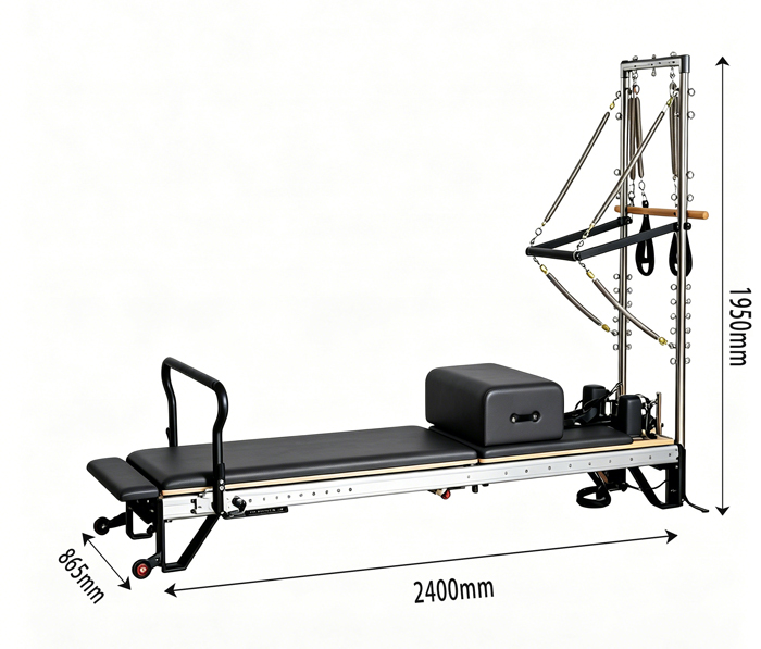 MJD-W35 Studio Aluminum Pilates Reformer with Half Tower