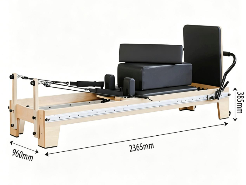 MJD-W46A Adjustable Maple Wood Pilates Reformer with Full Track